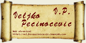Veljko Pečinoćević vizit kartica